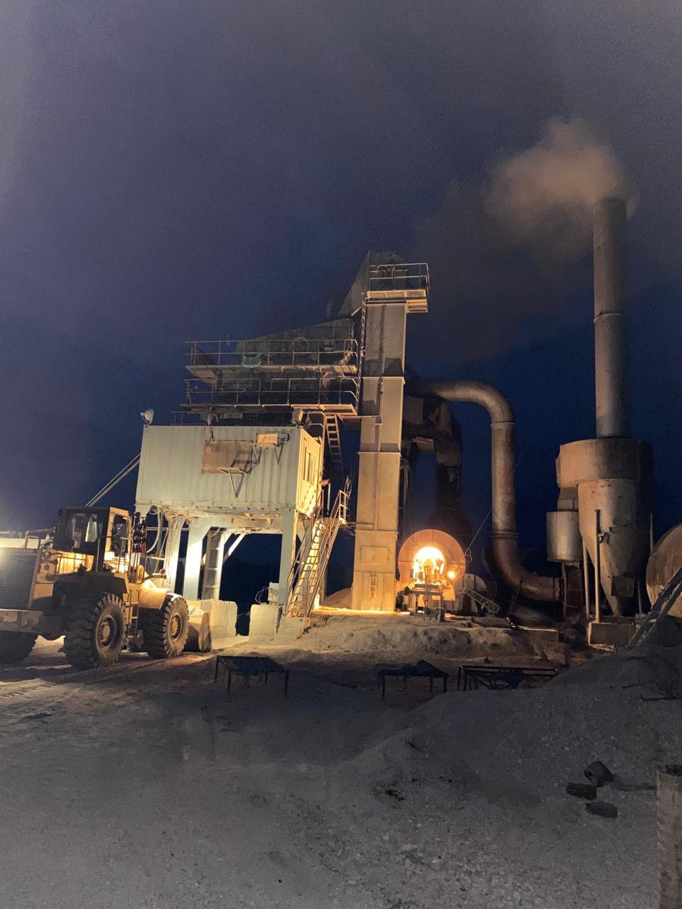 Industrial Asphalt Plant Night Operations